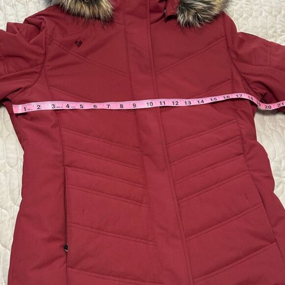 Obermeyer Womens Tuscany II Jacket Fur Trimmed Zip Up Size 8 Pockets Ski Snow - Picture 15 of 16